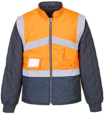 Portwest S769 Giacca Bicolore ad Alta Visibilità Tasca Sul Petto con Zip