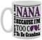 Coralgraph Inc MG477 They Call ME Nana Because I AM Too Cool to BE Grandma Novelty Gift Printed Tea Coffee Ceramic Mug