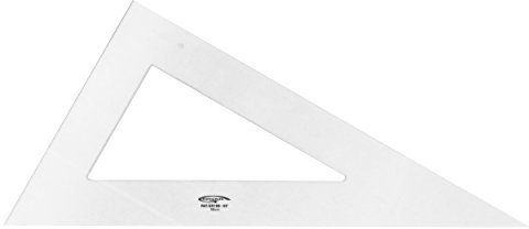 3 Grad Geodreieck, 60 Grad, gerade Kanten 50 cm, Transparent