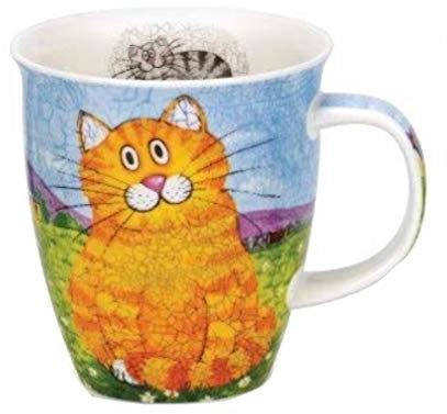 Dunoon Nevis Happy Tasse avec Motif Chat Roux