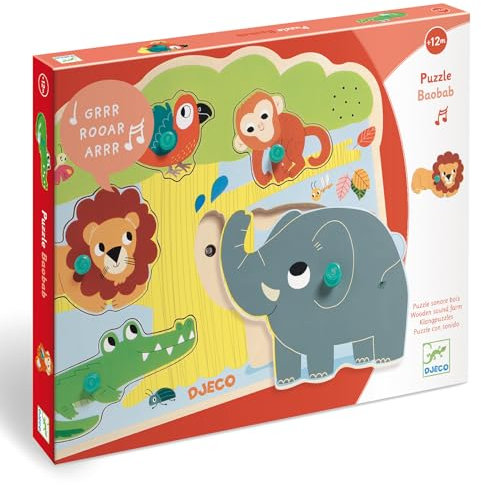 Djeco DJ01708 Sounds Puzzles, gemischt