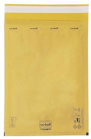 BLASETTI - Buste Postali Imbottite SACBOLL C - Autosigillante 10 Pezzi da 17x27 cm. Buste Imbottite per Spedizione - Sacchetti con Pluriball Ideali per Spedire e Proteggere Oggetti