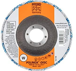 PFERD DISC PNER-W 115-22,2 SiC F | Durchmesser 115mm, Breite 13mm, Bohrung 22,23mm, Ausführung: Weich, Schleifmittel: Siliciumcarbid SiC || 44690732- für Finish