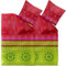 CelinaTex Fashion Bettwäsche 135x200 cm 4teilig Baumwolle Lindsay Blumen Grün Rot