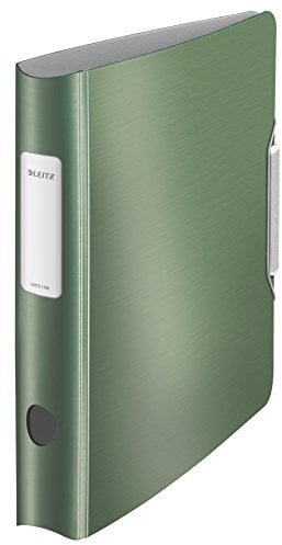 Leitz Qualitäts-Ordner 180° Active Style, A4, Schmal, Seladon Grün, Abgerundeter Rücken mit 6,5 cm Rückenbreite, Gummibandverschluss, Leichtes Polyfoam, 11090053, 65mm