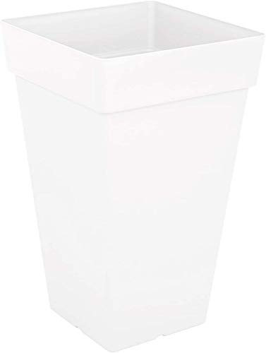 Pot Capri CARRÉ Haut 65CM Blanc