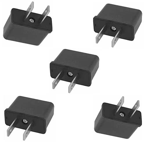 INIBUD Lot de 5 Adaptateur FR vers US Convertisseur Prise Europeénne vers Fiche Américaine pour Brancher Appareils Français France Europe aux USA pour Aller aux Japon Canada