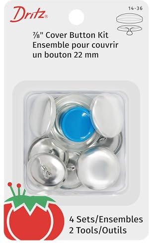 Dritz 14-36 Abdeckknopf-Set mit Werkzeug, Größe 36-7/8 Zoll, 4-teilig