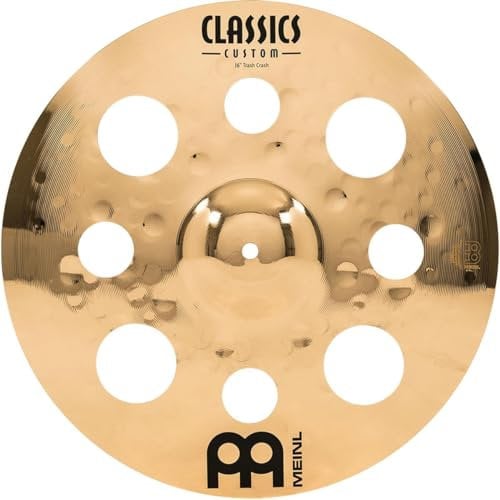 Meinl Cymbals Classics Custom Brilliant Plato Trash Crash de 16 pulgadas (40,64cm) Platillos de Batería - Bronce B12, Acabado Brillante (CC16TRC-B)