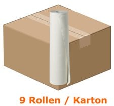 Ärzterollen Fripa Medizinalkrepp 1-lagig 0,55 x 50 m 9 Rollen/Paket, perforiert Med-Basic-Line