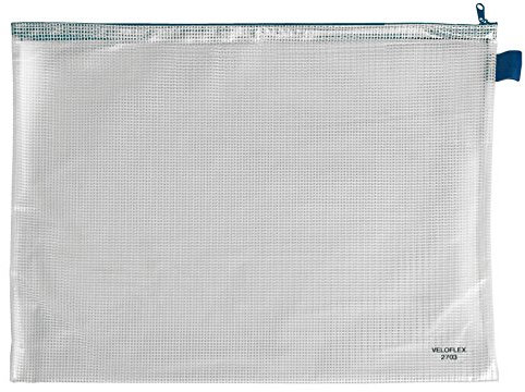 12 x VELOFLEX Reißverschlusstasche2706000 A6 transparent