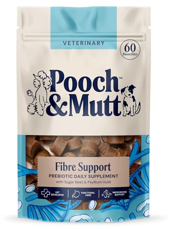 Pooch & Mutt - Fibre Support Supplement For Dogs, 1x180g | Helps Provide Extra Fibre & Support Digestive Health, Vet Developed, Packaging May Vary