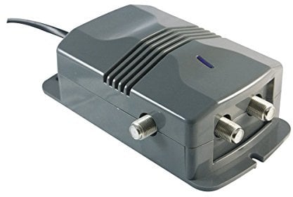 HD-Line HD-12A Alimentation 2 Sorties TV pour répartir Le Signal terrestre TNT Gris
