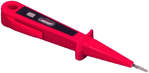 UNITEC 46420L Phasenprüfer Euro, 125-250V, 190 mm IP54, isoliert, rot