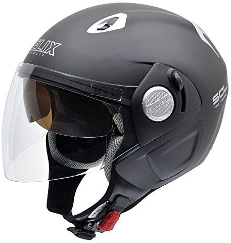 NZI Solar Motorradhelm, Matt Schwarz, 59
