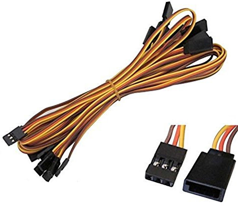 powerday® Servo-Verlängerungskabel, 500 mm, 26 AWG, 10 Stück
