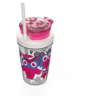 Contigo Snack Tumbler Botella de Agua, Niños, Rosa, 350 ml
