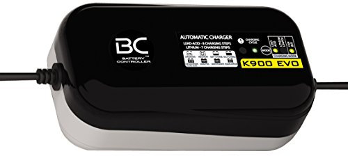BC K900 EVO Ladegerät/Mantenitor Intelligent für 12V/12V CAN-BUS (BMW) Batterien Blei-Säure und Lithium, Silber