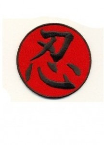 Budodrake Ninjutsu NIN Schriftzeichen Aufnäher