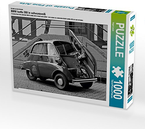 CALVENDO Puzzle BMW Isetta 300 in schwarzweiß 1000 Teile Lege-Größe 64 x 48 cm Foto-Puzzle Bild von Ingo Laue