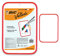 BIC Velleda Tableau Double Face Effaçable à Sec (30 x 44 cm), Parfait pour la Maison, Bordure Rouge, Lot de 1