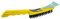 Blackspur WB144 4 Row Plastic Wire Brush with Scraper