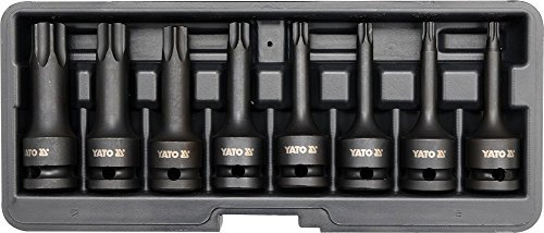 YATO 8 Tlg. Profi Schlagschrauber Kraftschrauber Einsätze Torx Stecknüsse 1/2'