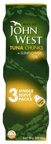 John West Tuna Chunks in Sunflower Oil 9 x 80g