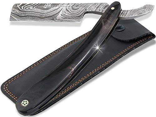 Damst-Rasiermesser mit Echt-Horn-Heftschalen