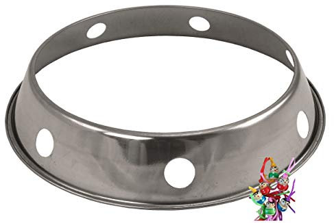 yoaxia ® Marke Set - Ringhalterung für WOK mit rundem Boden Wokring Ø 24cm + ein kleines Glückspüppchen - Holzpüppchen