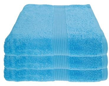 Julie Julsen 3er Pack Duschtuch 23 Farben erhältlich weich und saugstark 500gsm Öko Tex Hellblau 70 x 140 cm