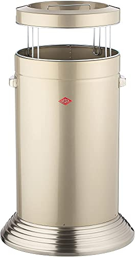 Wesco Big Ash 356 931-02 03 Rubbish Bin with Base Bin Nickel Silver