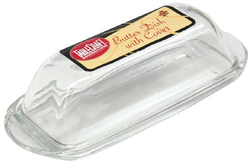 Tablecraft Clear Glass Butter Dish