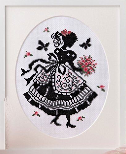 Orimupasu made cross stitch embroidery kit stitch girl Onoe, Megumi No.7384 bouquet (japan import)