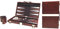 Backgammon 604163 Koffer braun mit braunen/weiß Streifen38 cm.Kunstleder