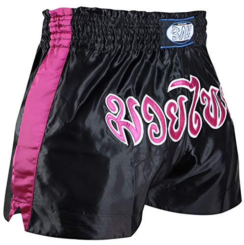 BAY Remy Thaiboxhose Schwarz pink Grösse(M)