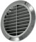 Circle wall grille cover fits 100mm duct , CHROME with fly net(T30m)
