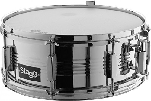 Stagg 25021667 SDS-1455ST8/M 8LUGS Metall Snare Drum 35,56 cm (14 Zoll) x 13,97 cm (5,5 Zoll)