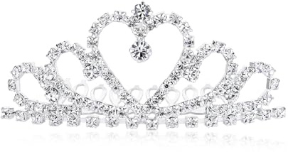 Lovelyshop Mini Herz Strass Stein Tiara für Hochzeit Braut Abschlussball Geburtstag Prinzessin Party-1 Packungen