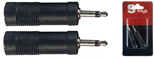 Stagg AC-PFJMH Lot de 2 adaptateurs mini Jack