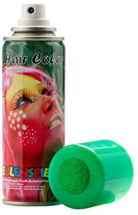 Eulenspiegel 819531 - Glitzer Haarspray Grün, 125ml