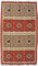 GURU SHOP Orientalischer Grob Gewebter Kelim Teppich 250x150 cm - Muster 1, Rot, Leinen, Teppiche, Bodenmatten
