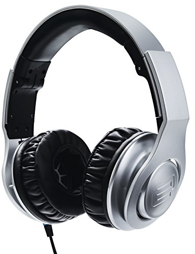 Reloop RHP-30 Professional DJ Headphones with Smartphone Control Retractable Closed, Silver (RHP-30-SILVER)