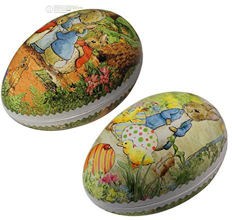 2er Set Bilderostereier zum Befüllen Beatrix Potter 18 cm bunt Sortiert, Ostereier, Osterdekoration, Eier, Füllei, Pappei, Papposterei