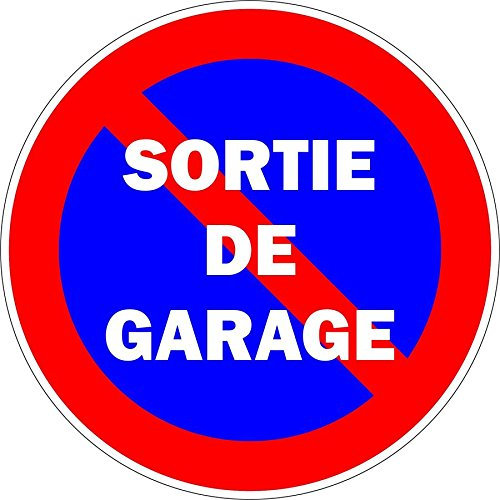 Akachafactory Autocollant Sticker Portail Parking Sortie Garage stationnement Interdit Panneau