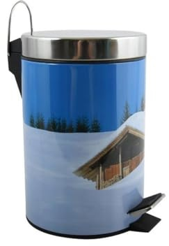 MSV Kosmetikeimer Cottage Mülleimer Treteimer Abfalleimer - 3 Liter – mit herausnehmbaren Inneneimer