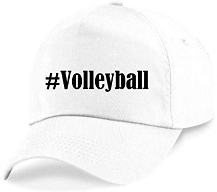 Reifen-Markt Base Cap Hashtag #Volleyball Größe Uni Farbe Weiss Druck Schwarz