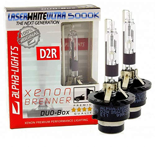 ALPHA-Lights Laser White Ultra D2R 5000K Xenon Brenner 35W 2 Lampen DUO-Set