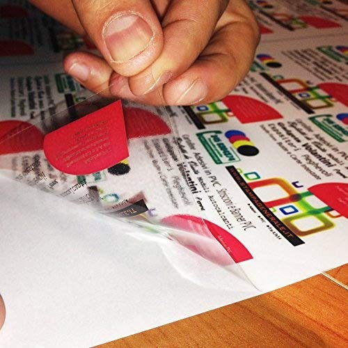 Carta ADESIVA A4 TRASPARENTE LUCIDA per stampanti laser fogli PVC VINILE (1) - 2AINTIMO®