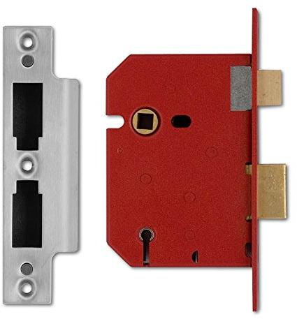 Union Locks 2201 5 Lever Mortice Sash Lock 77.5mm - Satin Chrome (Visi Pack)